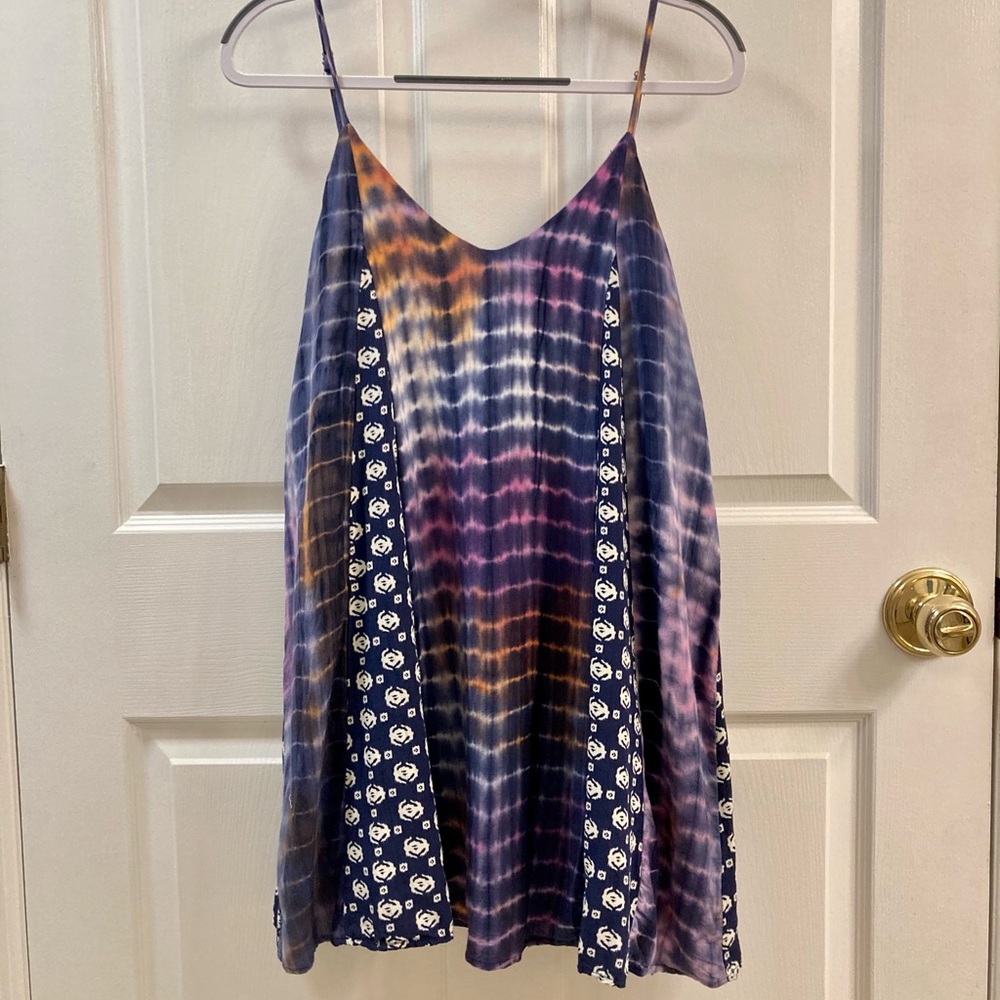 Entro Tie Dye Spaghetti Strap Dress